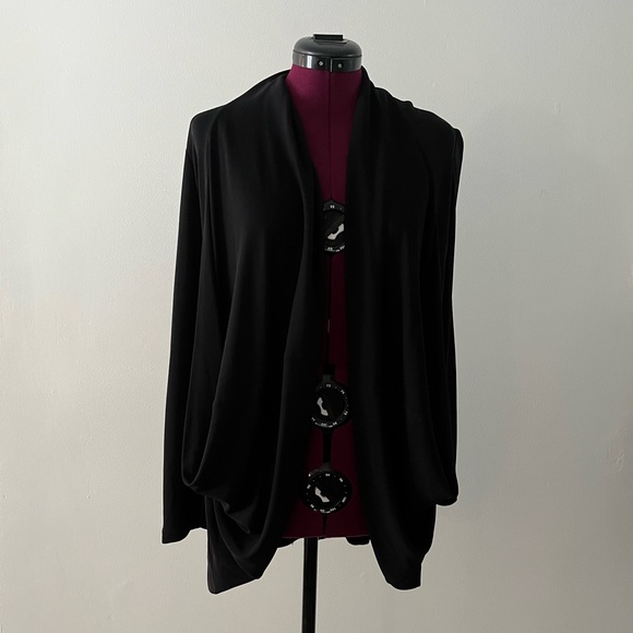 Miu Miu vintage drapey black open-front blazer - Picture 9 of 11